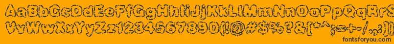 Dashdot Font – Black Fonts on Orange Background