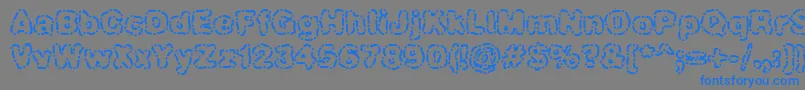 Dashdot Font – Blue Fonts on Gray Background