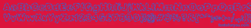 Dashdot Font – Blue Fonts on Red Background
