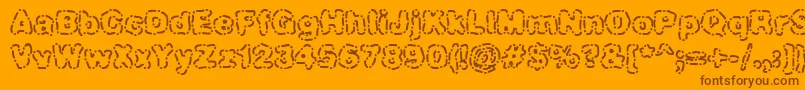 Dashdot Font – Brown Fonts on Orange Background