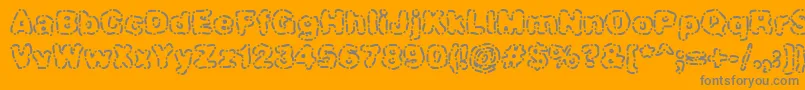 Dashdot Font – Gray Fonts on Orange Background