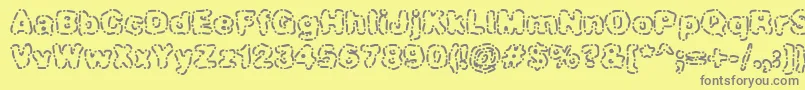 Weitere Informationen zur Dashdot-Schriftart Dashdot-Schriftart – Graue Schriften auf gelbem Hintergrund