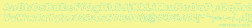 Dashdot Font – Green Fonts on Yellow Background