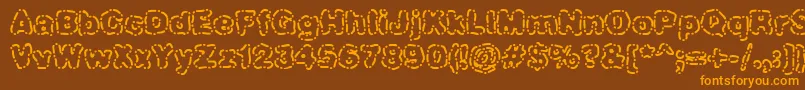 Dashdot Font – Orange Fonts on Brown Background