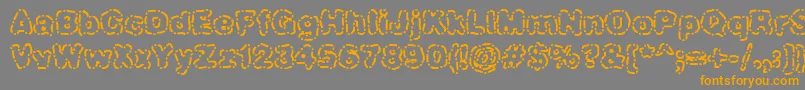 Dashdot Font – Orange Fonts on Gray Background