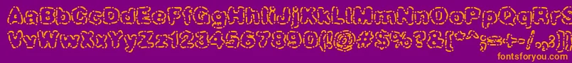 Dashdot Font – Orange Fonts on Purple Background