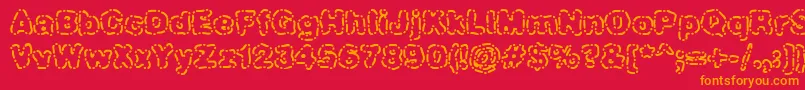 Dashdot Font – Orange Fonts on Red Background
