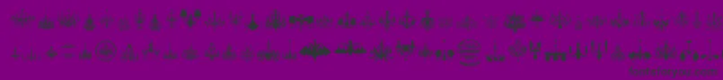 Chandelier-Schriftart – Schwarze Schriften auf violettem Hintergrund