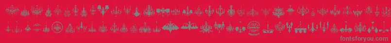 Czcionka Chandelier – szare czcionki na czerwonym tle
