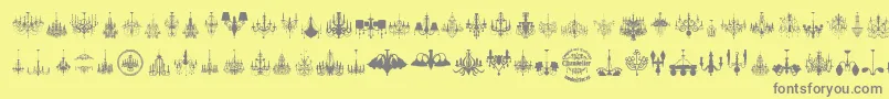 Chandelier Font – Gray Fonts on Yellow Background