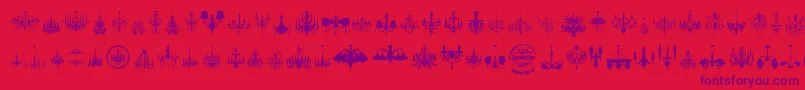 fuente Chandelier – Fuentes Moradas Sobre Fondo Rojo
