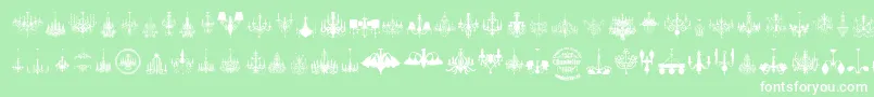 フォントChandelier – 緑の背景に白い文字