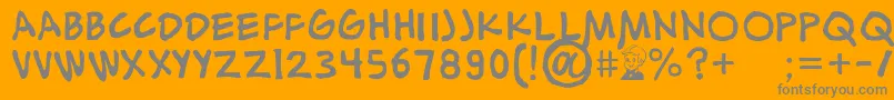 AlexToth Font – Gray Fonts on Orange Background