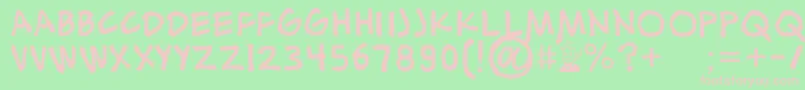 AlexToth Font – Pink Fonts on Green Background