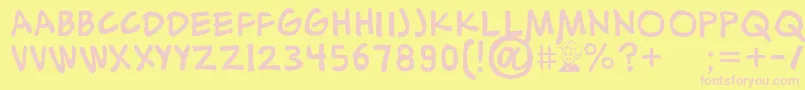 AlexToth Font – Pink Fonts on Yellow Background