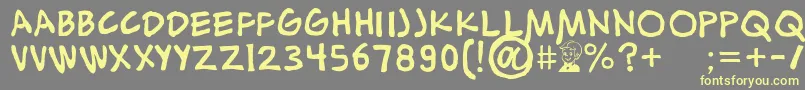 AlexToth Font – Yellow Fonts on Gray Background