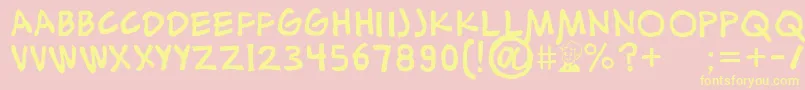 AlexToth Font – Yellow Fonts on Pink Background