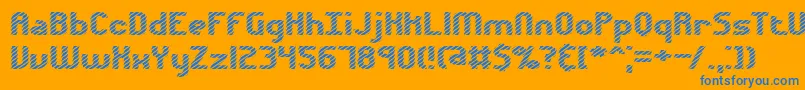 Volatile1Brk Font – Blue Fonts on Orange Background