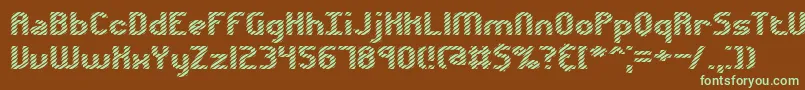 Volatile1Brk Font – Green Fonts on Brown Background