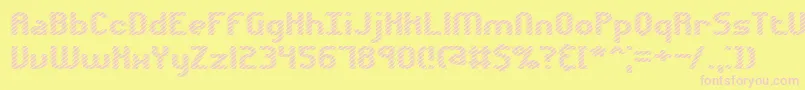 Volatile1Brk Font – Pink Fonts on Yellow Background