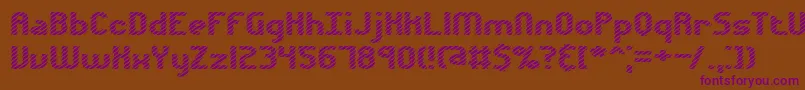 Volatile1Brk Font – Purple Fonts on Brown Background