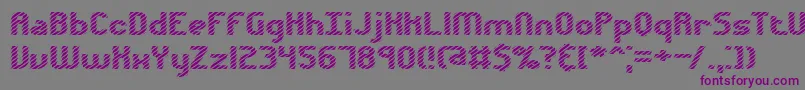 フォントVolatile1Brk – 紫色のフォント、灰色の背景