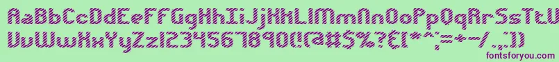 Volatile1Brk Font – Purple Fonts on Green Background