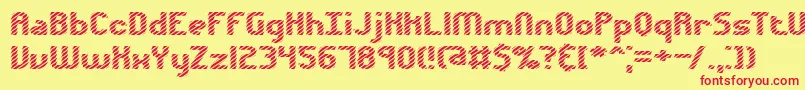 Volatile1Brk Font – Red Fonts on Yellow Background