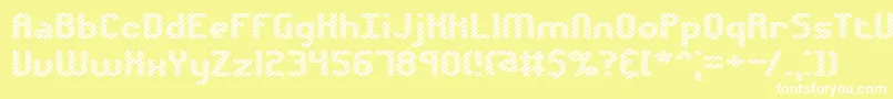 Volatile1Brk Font – White Fonts on Yellow Background