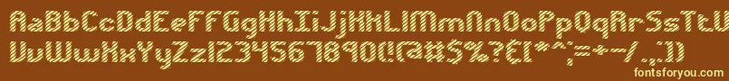 Volatile1Brk-fontti – keltaiset fontit ruskealla taustalla