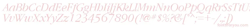 フォントGaramondcttItalic – 白い背景にピンクのフォント