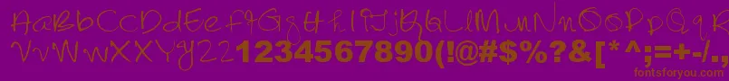 Lalithabai Font – Brown Fonts on Purple Background