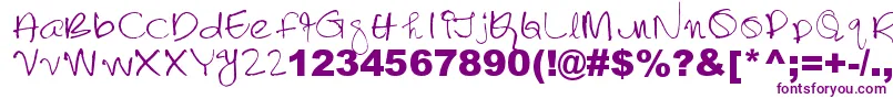 Lalithabai Font – Purple Fonts on White Background