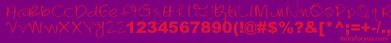 Lalithabai Font – Red Fonts on Purple Background