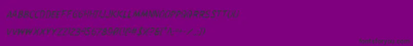 フォントFlesheatingcondital – 紫の背景に黒い文字