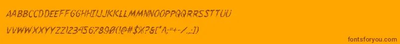 Flesheatingcondital Font – Brown Fonts on Orange Background