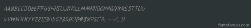 Flesheatingcondital Font – Gray Fonts on Black Background