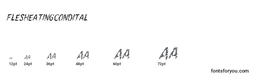 Flesheatingcondital Font Sizes