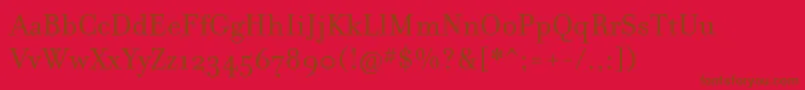 FilosofiaCyrWebRegular Font – Brown Fonts on Red Background