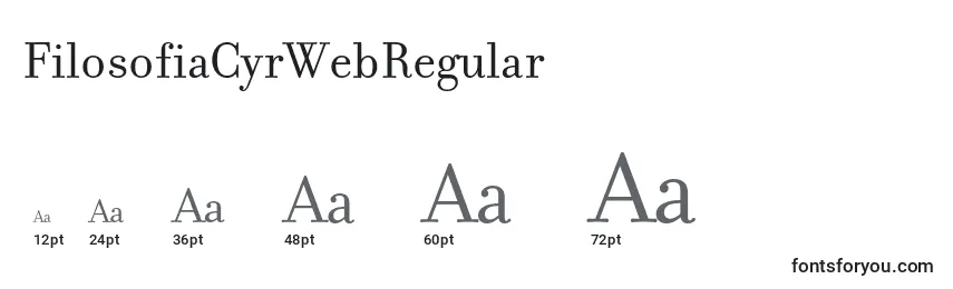 FilosofiaCyrWebRegular Font Sizes