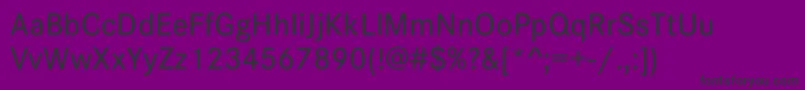 CorporateSW10Md-fontti – mustat fontit violetilla taustalla
