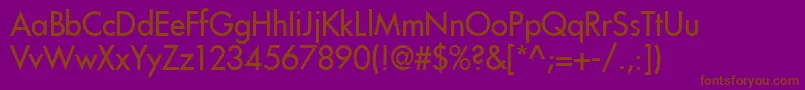 フォントIntrepidRegular – 紫色の背景に茶色のフォント