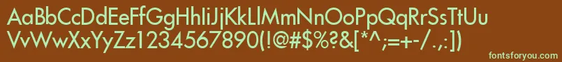IntrepidRegular-fontti – vihreät fontit ruskealla taustalla