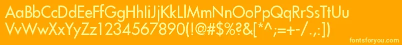 Czcionka IntrepidRegular – żółte czcionki na pomarańczowym tle