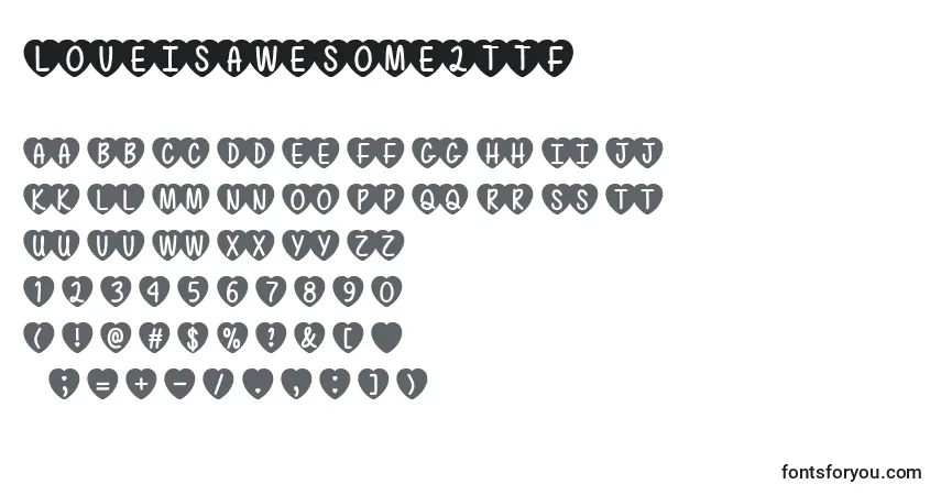 LoveIsAwesome2Ttf Font – alphabet, numbers, special characters