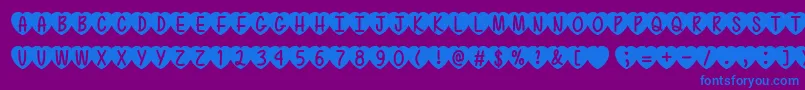 LoveIsAwesome2Ttfフォントについての詳細 フォントLoveIsAwesome2Ttf – 紫色の背景に青い文字