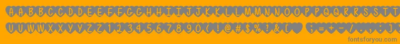 LoveIsAwesome2Ttf Font – Gray Fonts on Orange Background