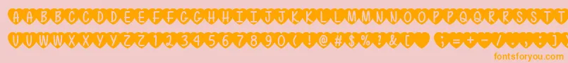 LoveIsAwesome2Ttf Font – Orange Fonts on Pink Background