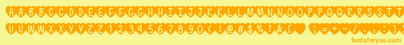 LoveIsAwesome2Ttf Font – Orange Fonts on Yellow Background