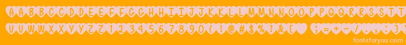 フォントLoveIsAwesome2Ttf – オレンジの背景にピンクのフォント